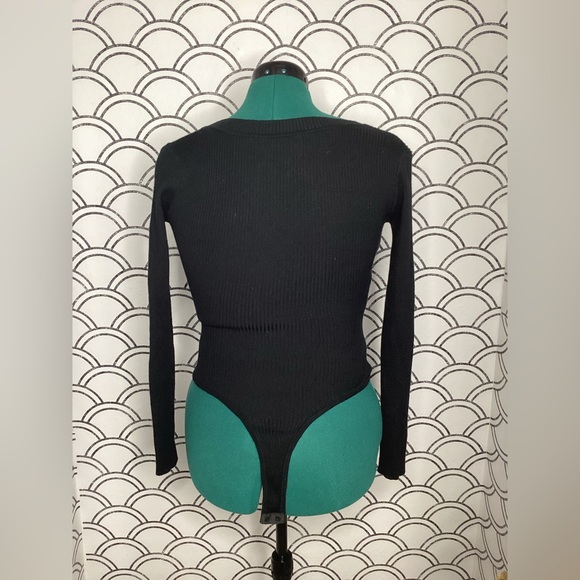 Missguided Black Long Sleeve Bodysuit – Size 2 - Picture 8 of 9